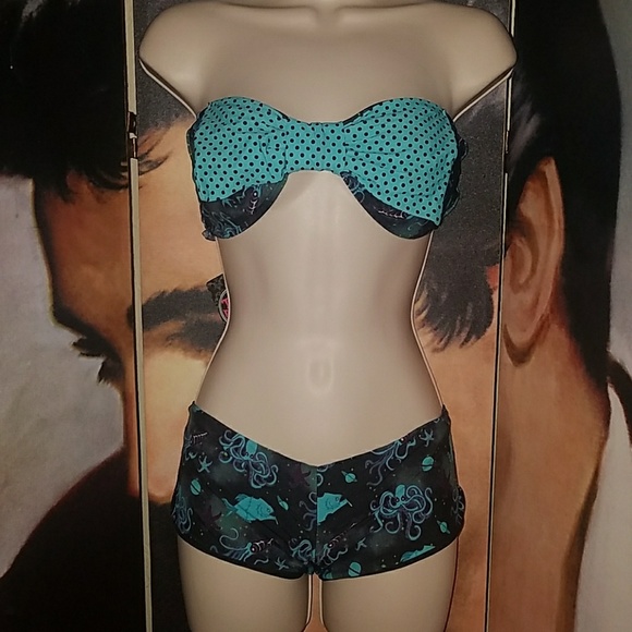 Too Fast Ariel Tentacle Bikini Bow Octopus Kraken - Picture 3 of 8